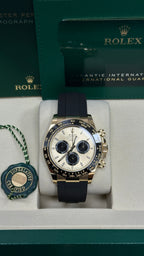Rolex Cosmograph Daytona 40mm Yellow Gold Ceramic Bezel Champagne and Black "YML/Pikachu" Dial Oysterflex - 126518LN - New 2025