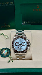 Rolex Cosmograph Daytona 40mm Platinum "Platona" Ceramic Brown Bezel Ice Blue Dial - 126506 - New 2025