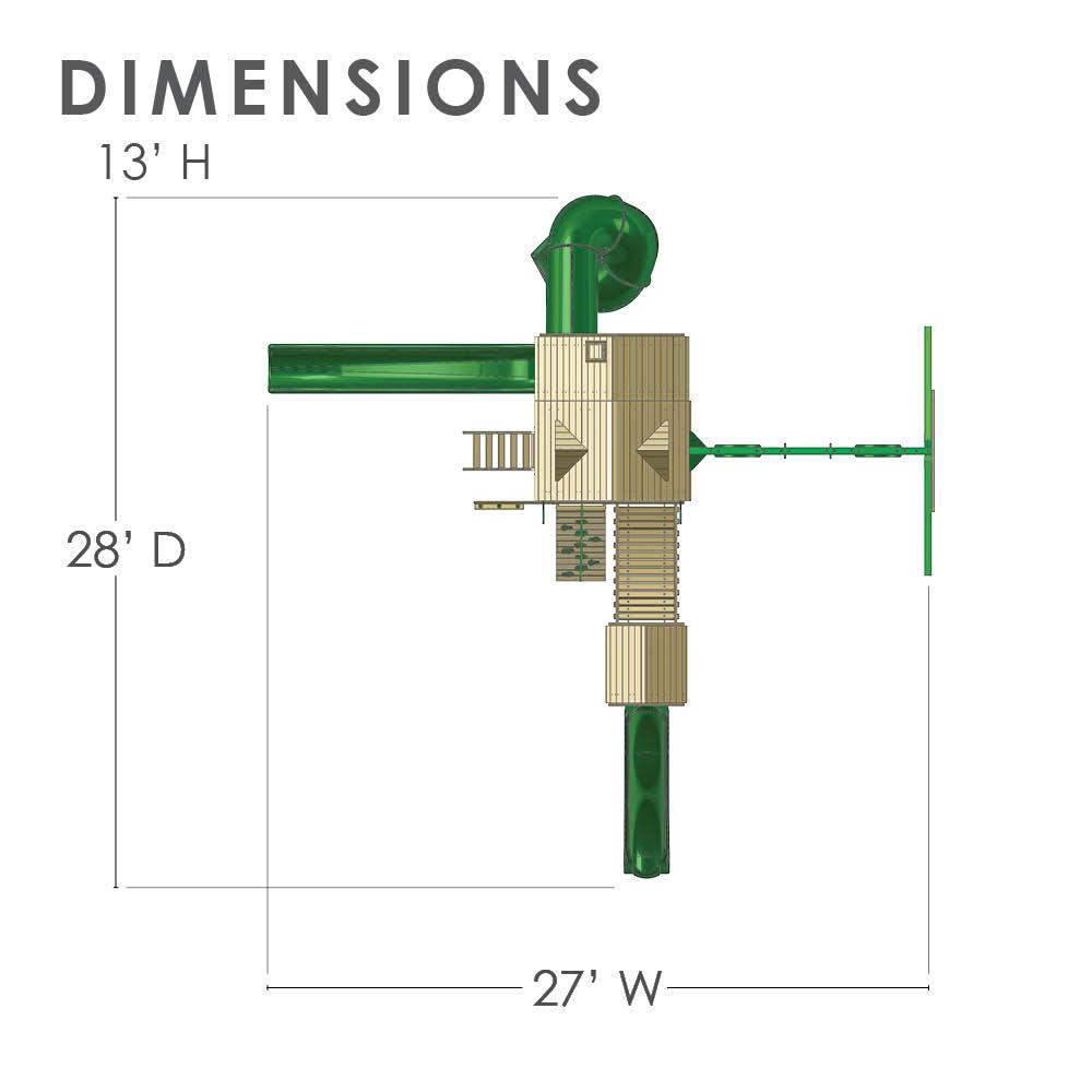 Treasure Trove II AP Wooden Swing Set