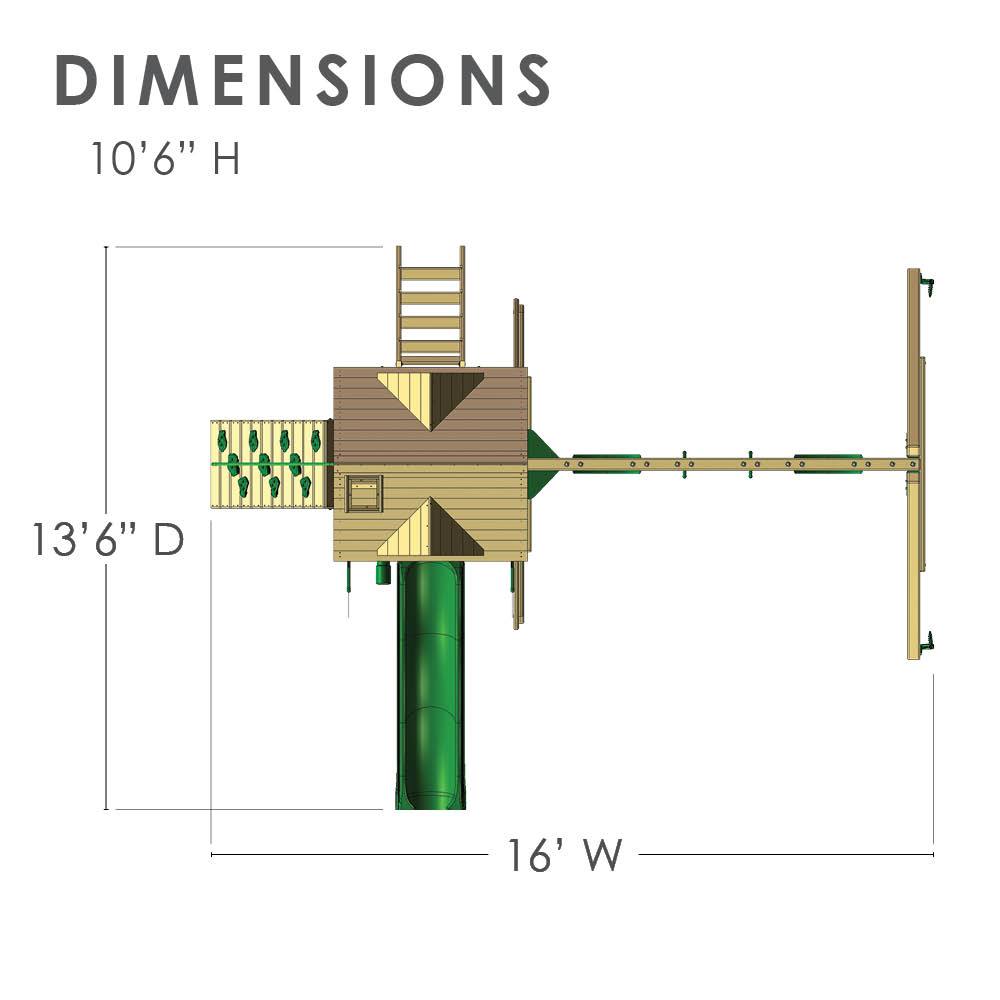 Nantucket Wooden Swing Set