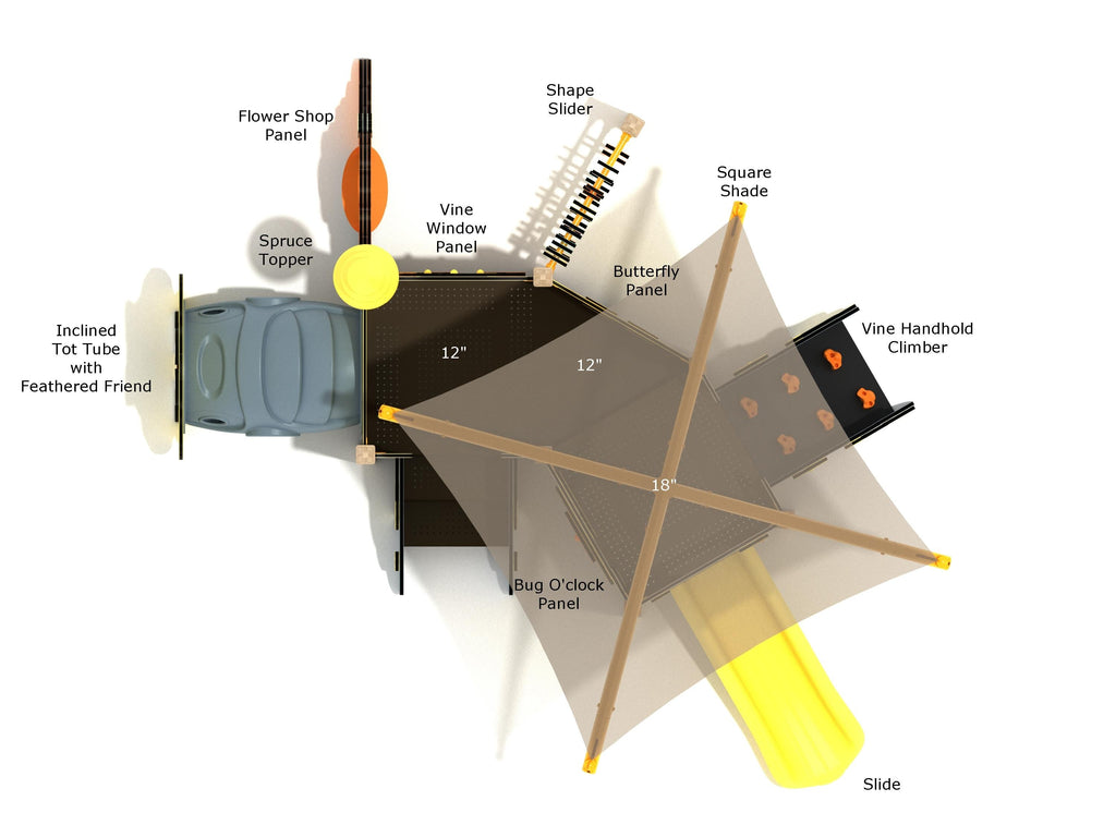 Periwinkle Canopy Mini Play Structure