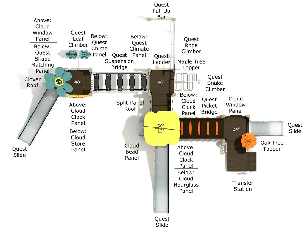 Pecan Hickory Canopy Quest Play Structure