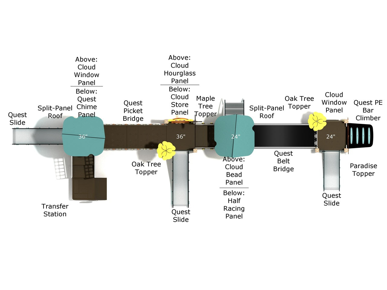 Oregon Cedar Canopy Quest Play Structure