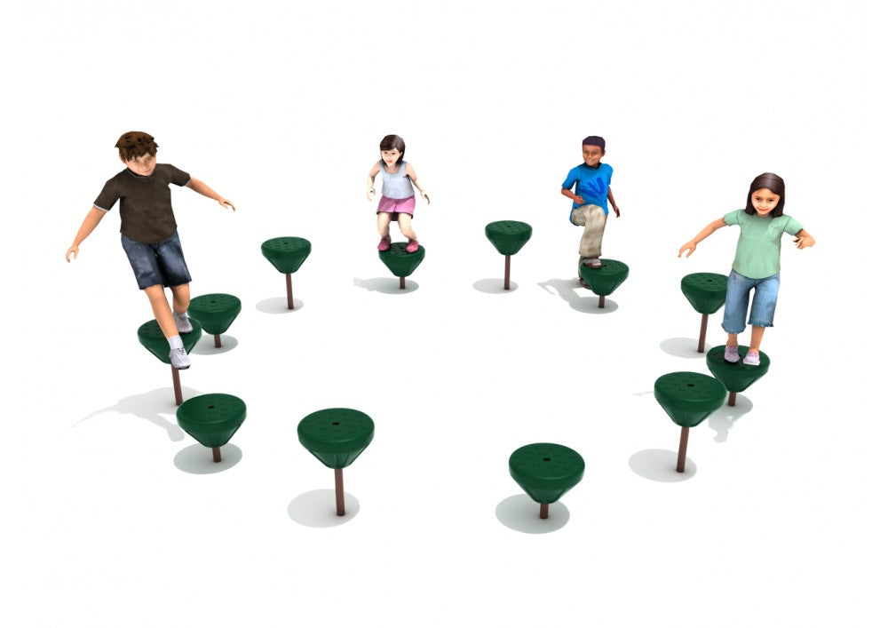 Pebble Path Pods Playground Section, 12 Pods