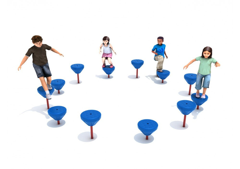 Pebble Path Pods Playground Section, 12 Pods