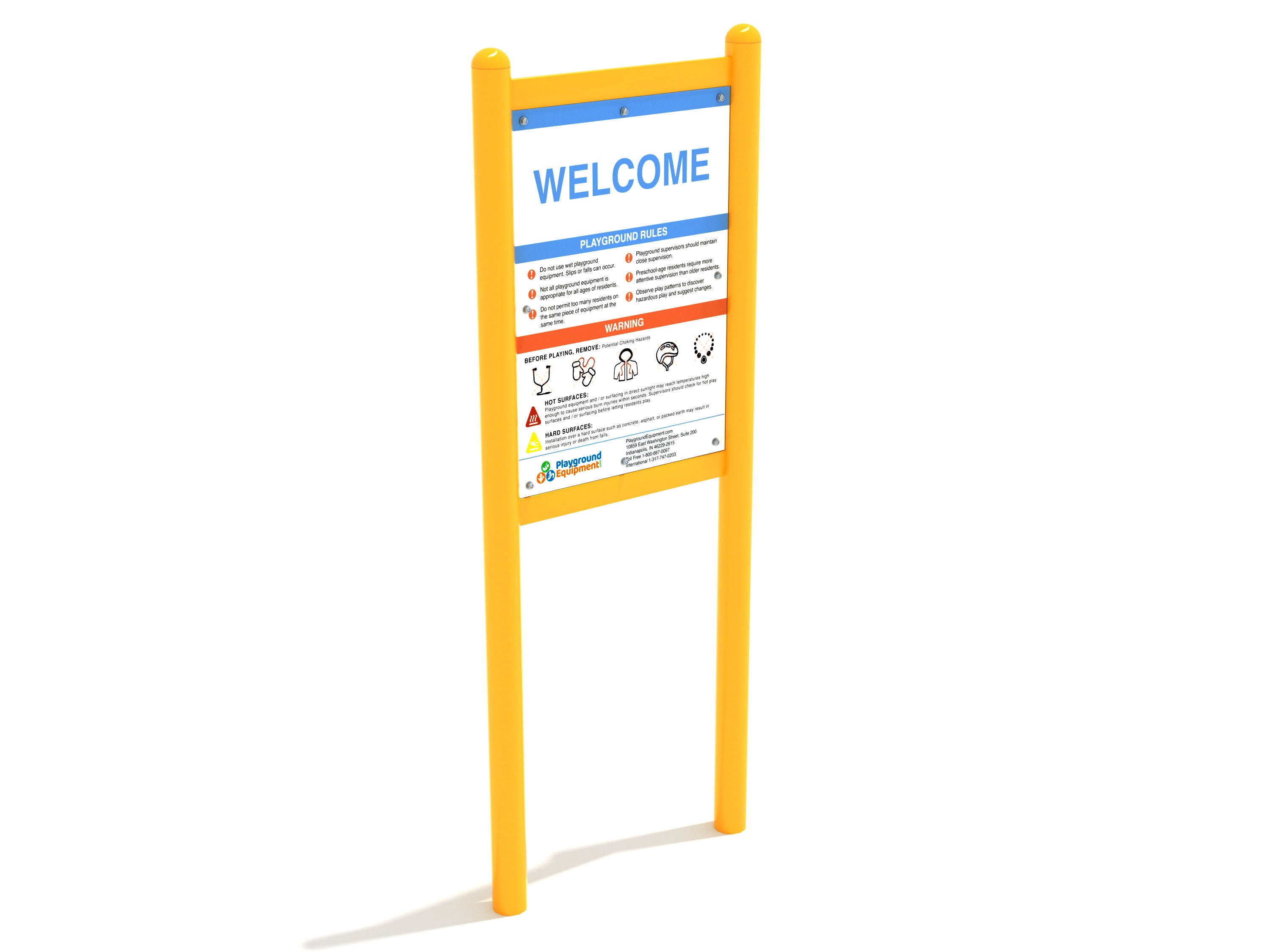 Double-Sided Safety and Welcome Sign