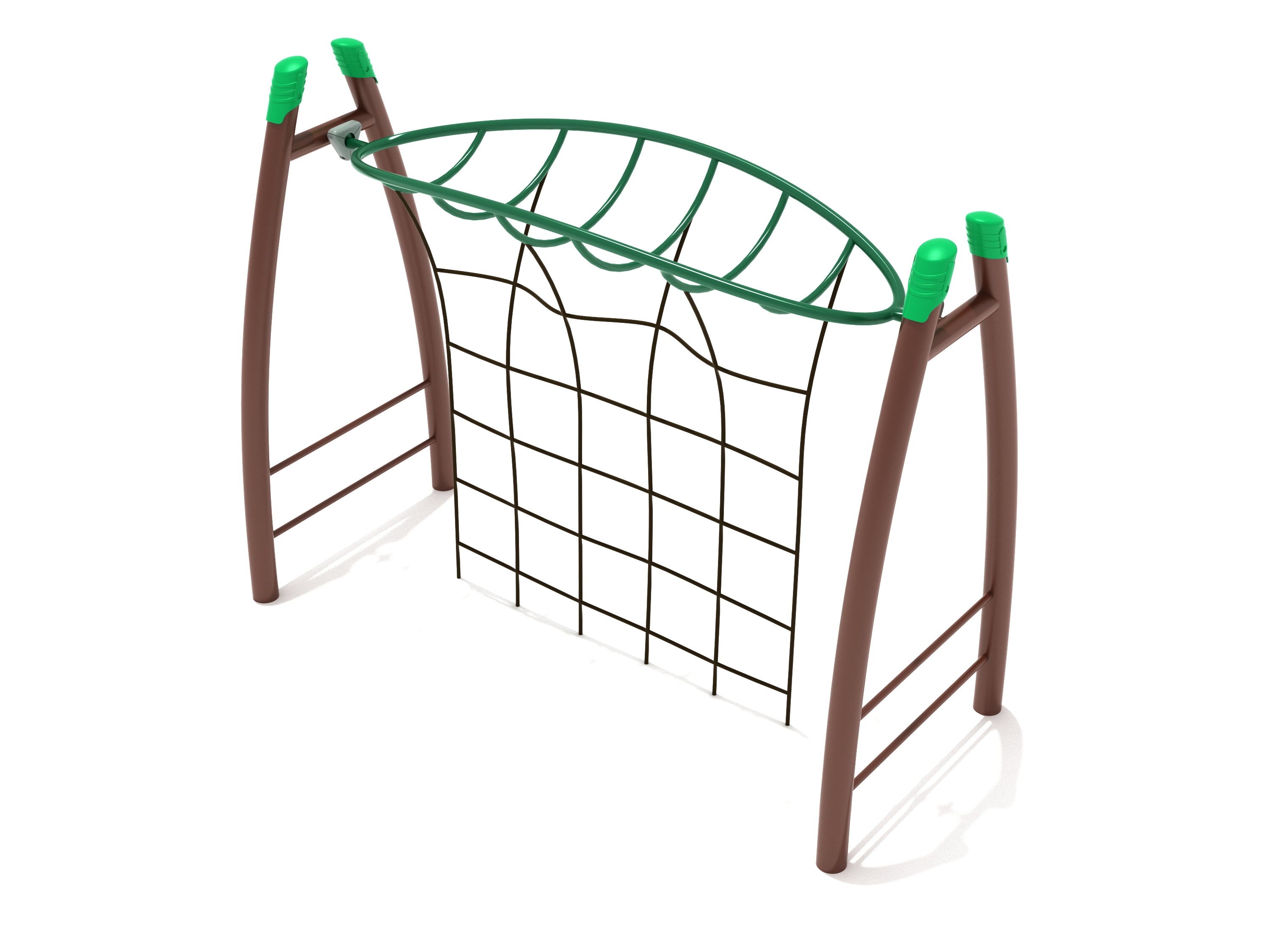 Curved Post Overhead Inverted Horizon Climber with Rope Attachment