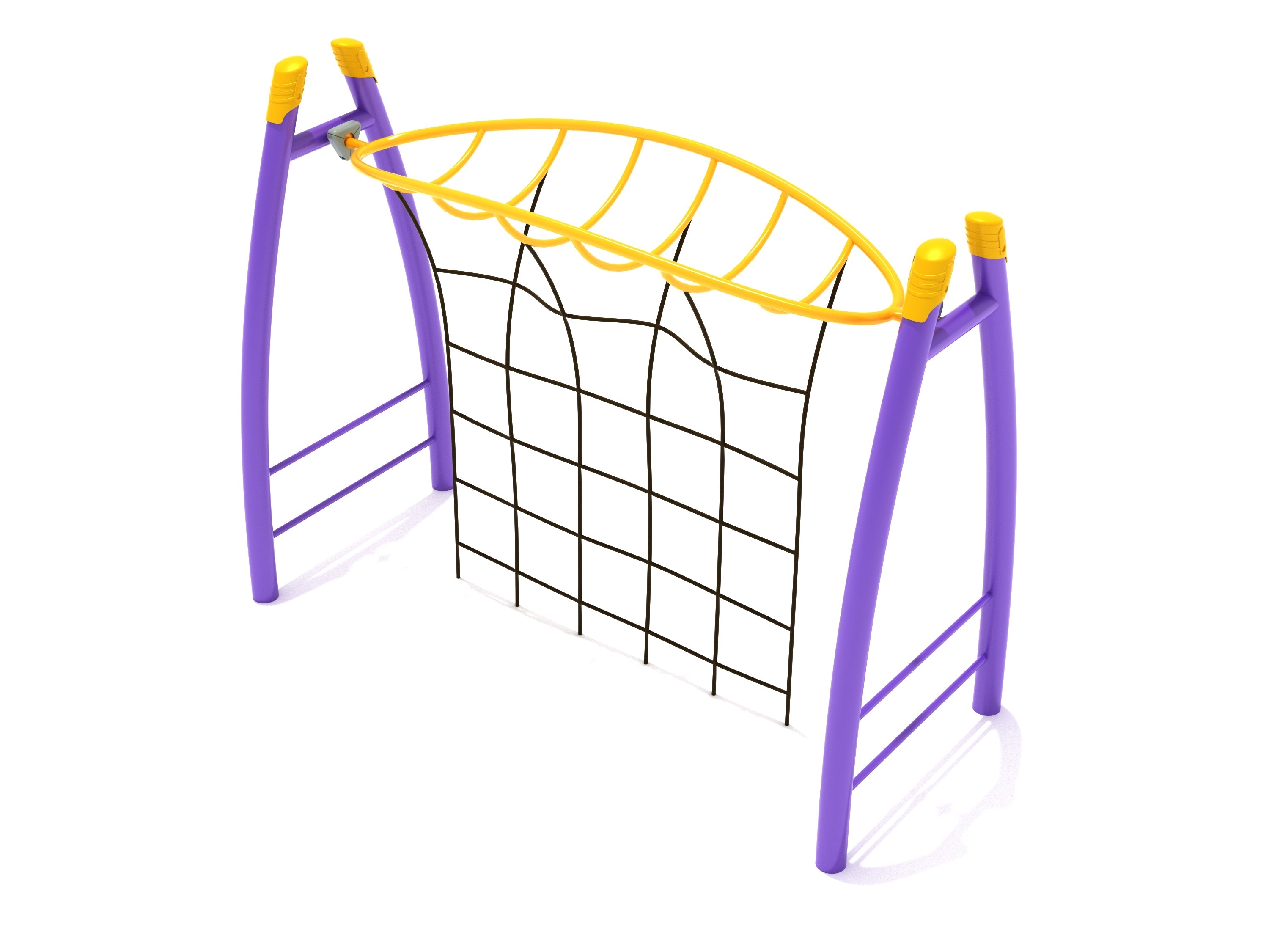 Curved Post Overhead Inverted Horizon Climber with Rope Attachment