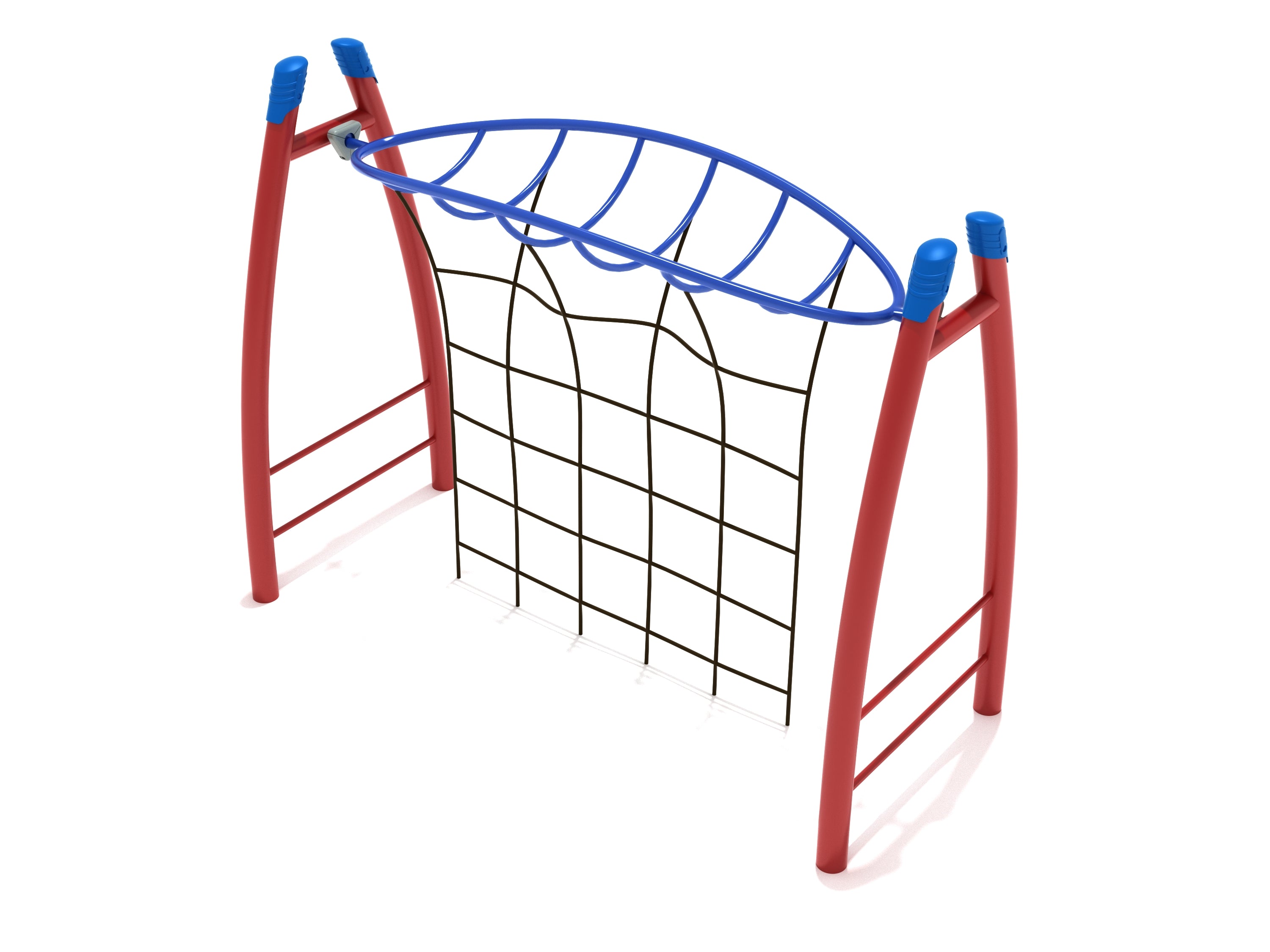 Curved Post Overhead Inverted Horizon Climber with Rope Attachment