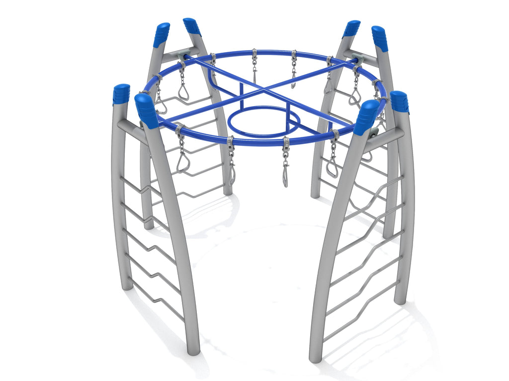 Curved Post Circle Overhead Swinging Ring Ladder