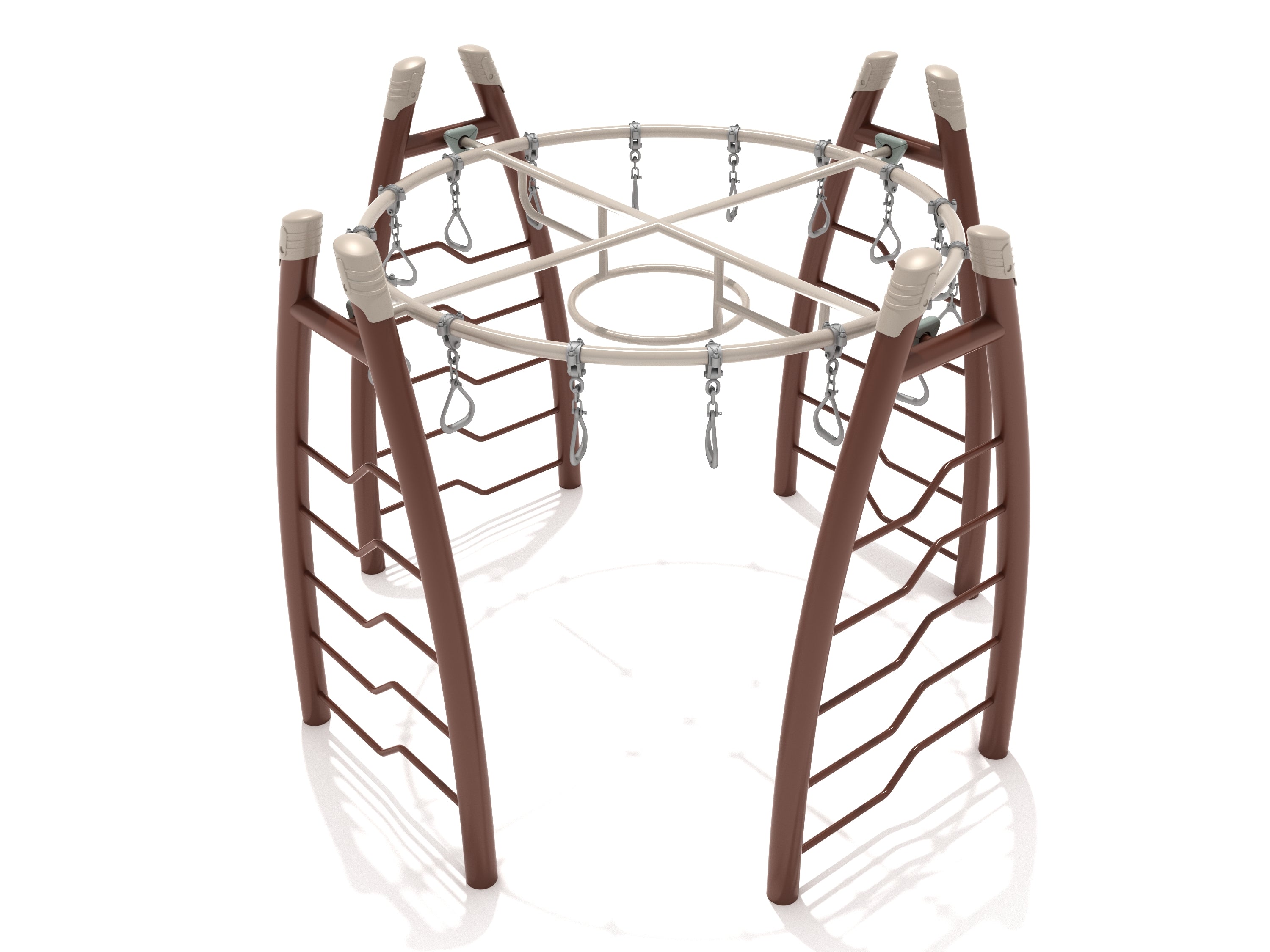 Curved Post Circle Overhead Swinging Ring Ladder