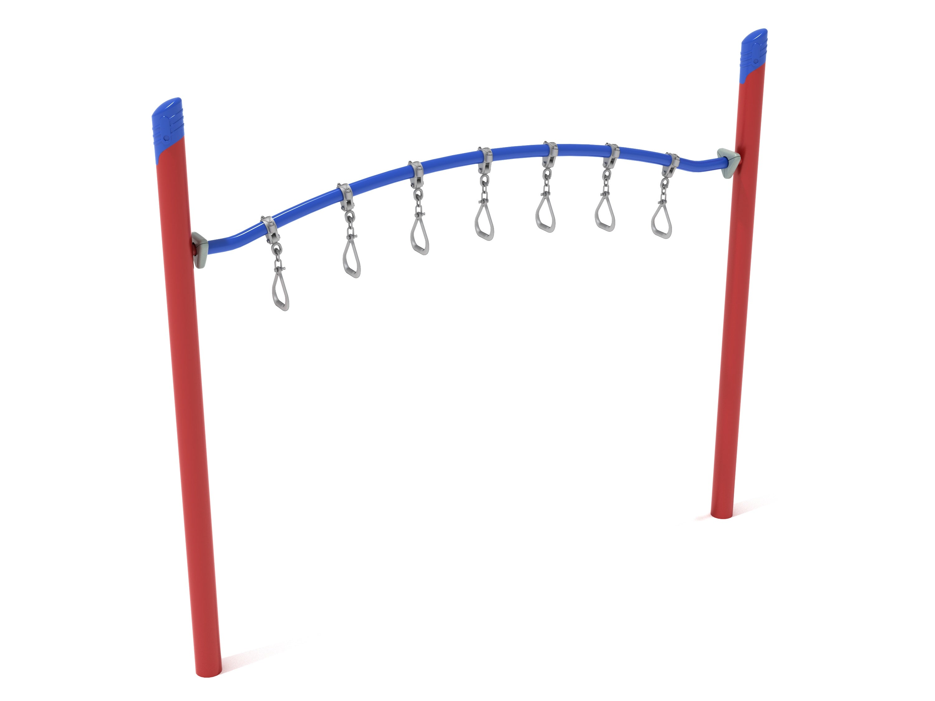 Single Post Curved Overhead Swinging Ring Ladder