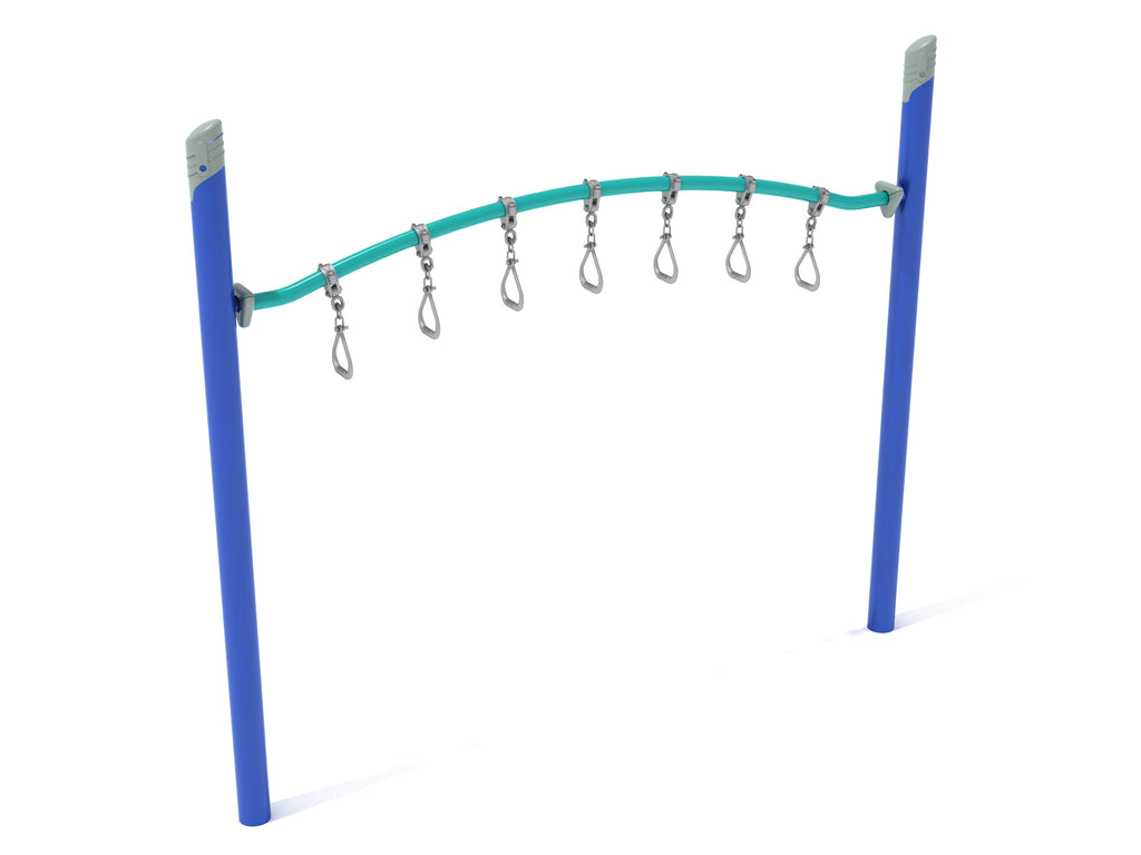 Single Post Curved Overhead Swinging Ring Ladder