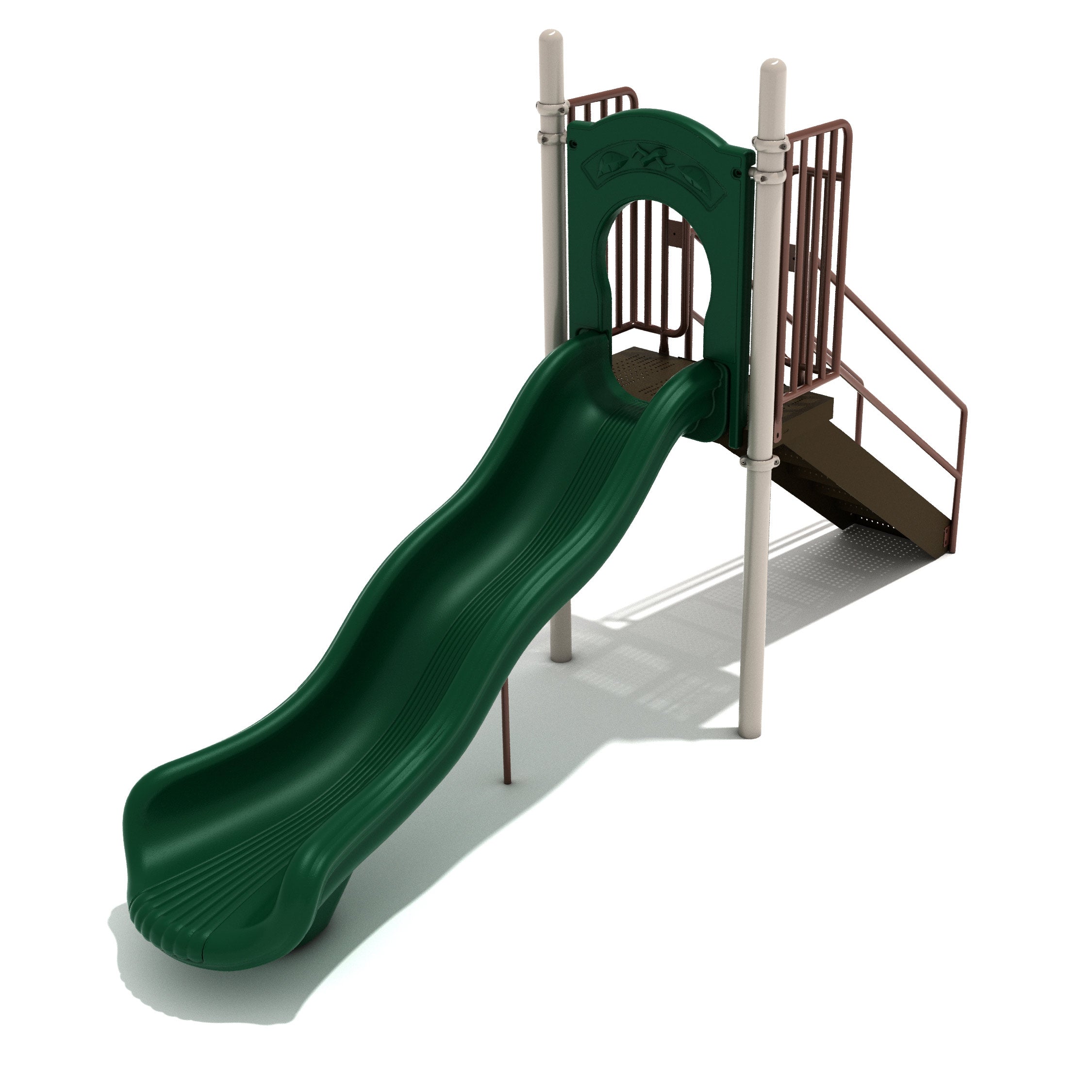 Straight Single Wave Slide 4 Foot Deck