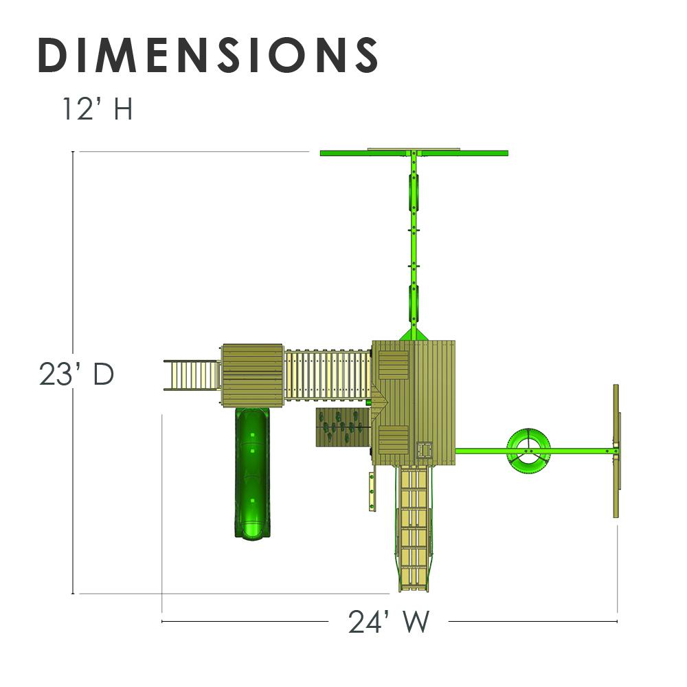 Pioneer Peak AP Wooden Swing Set