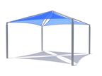 Pyramid Multi-Panel Shade Structure