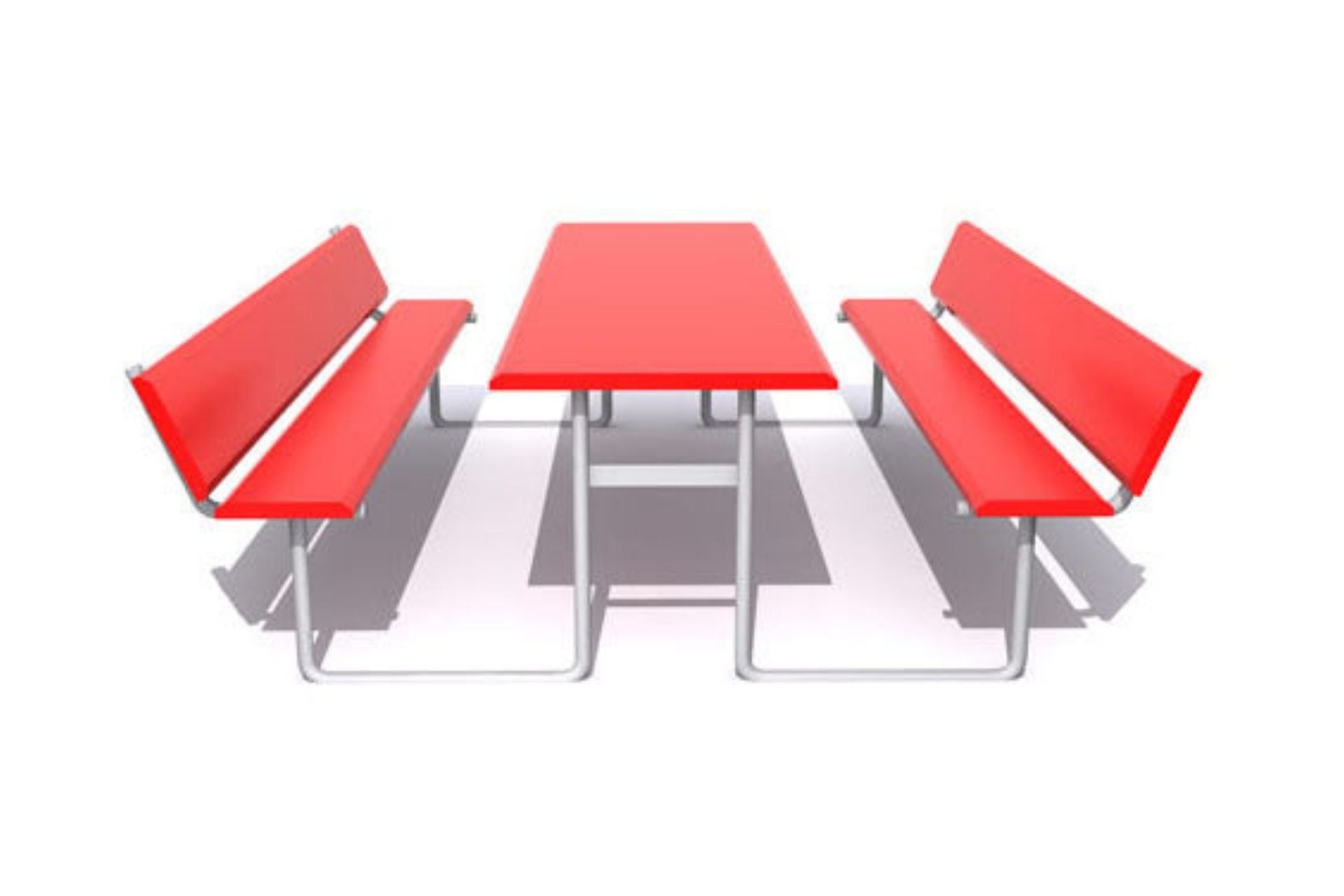 Rectangular Picnic Table With Seat Backs