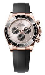 Rolex Cosmograph Daytona 40mm Everose Gold Ceramic Bezel Sundust and Black Index Dial Oysterflex - 126515LN - New 2025