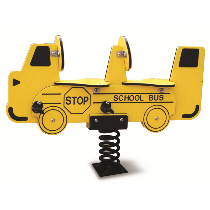 Yellow School Bus 2 Person Spring Rider
