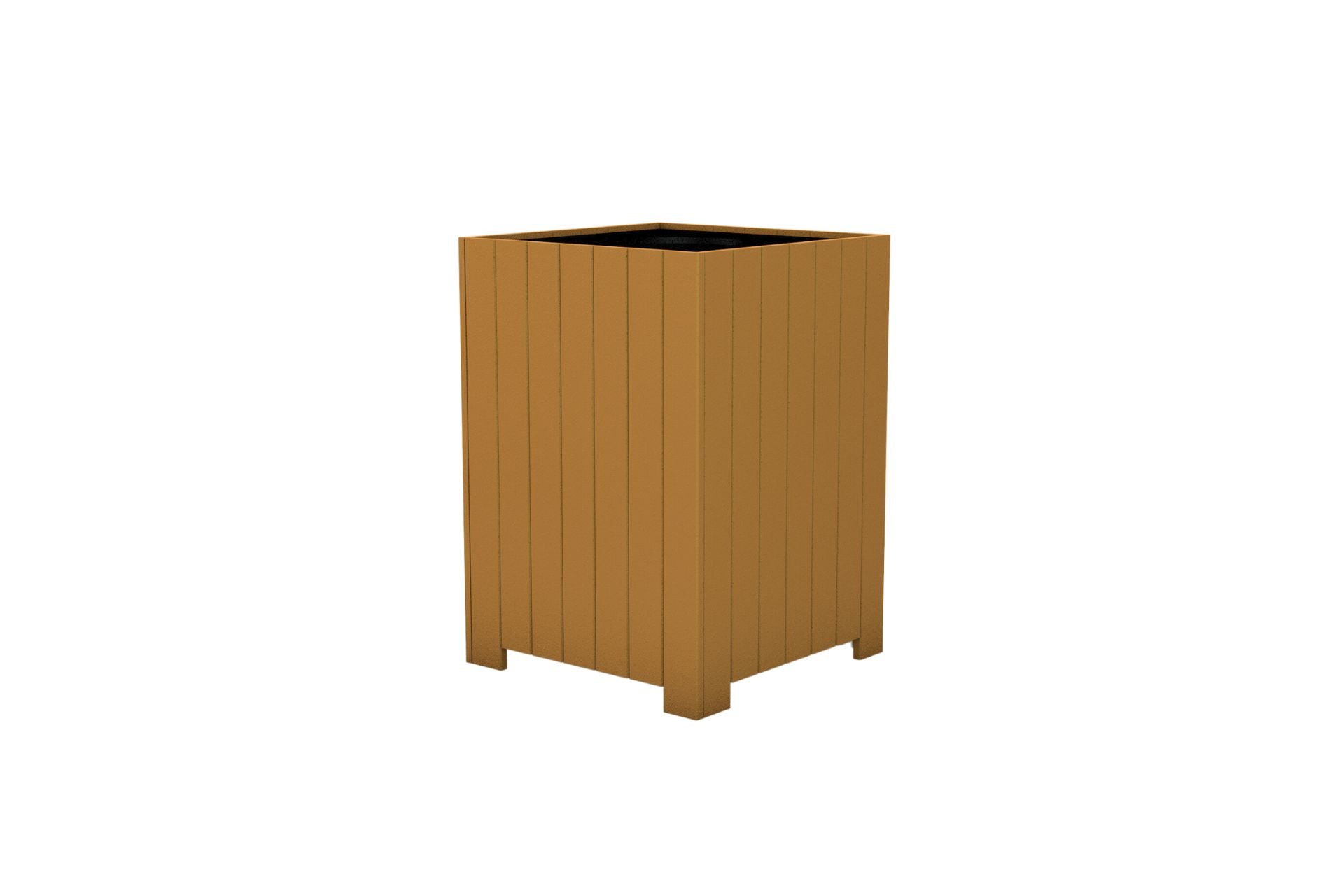 Standard Square Recycled Plastic Trash Receptacle