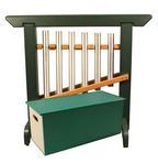 THRONE of GAMES (Chime Unit & Storage Bench) in Green/Cedar