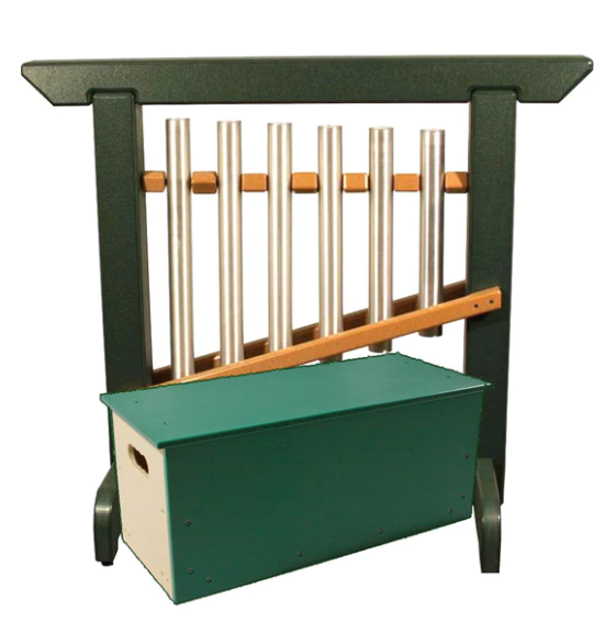 THRONE of GAMES (Chime Unit & Storage Bench) in Green/Cedar