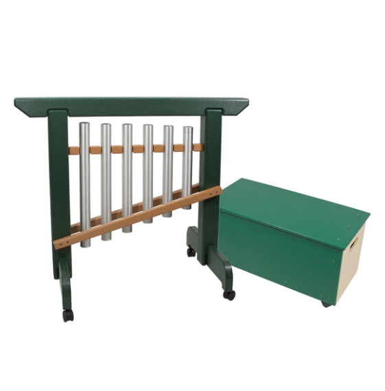 THRONE of GAMES (Chime Unit & Storage Bench) in Green/Cedar