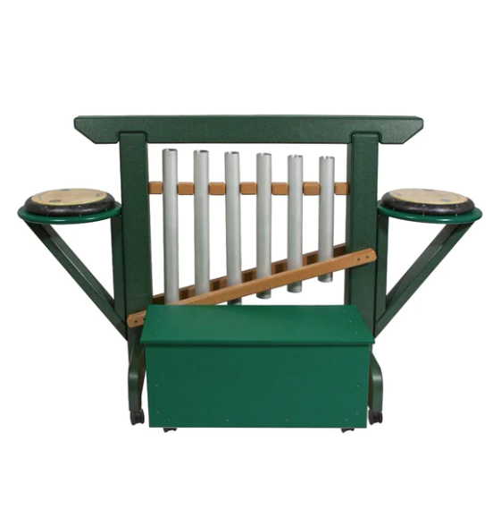 THRONE of GAMES (Chime Unit & Storage Bench) in Green/Cedar