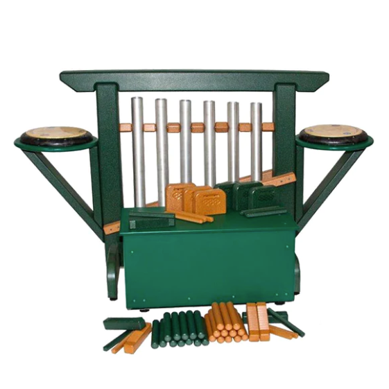 THRONE of GAMES (Chime Unit & Storage Bench) in Green/Cedar