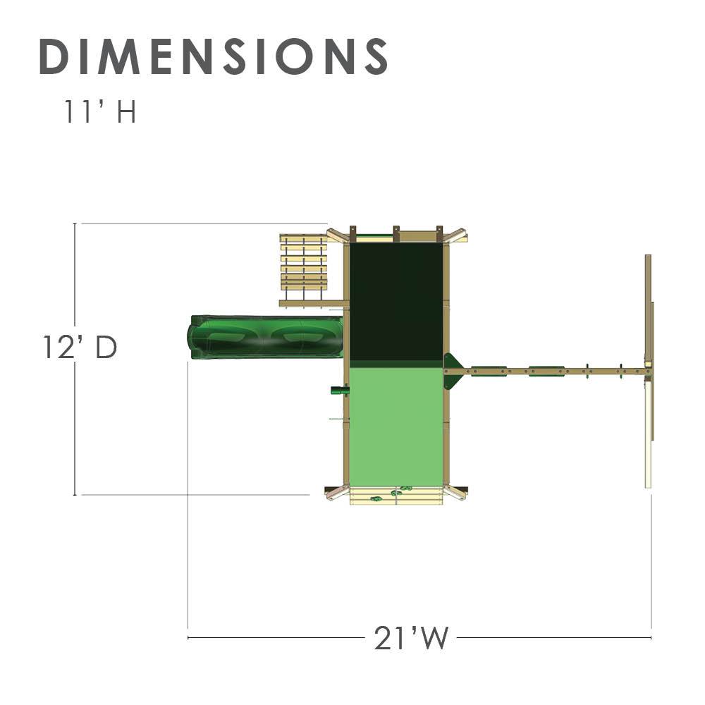 Sun Climber I Wooden Swing Set