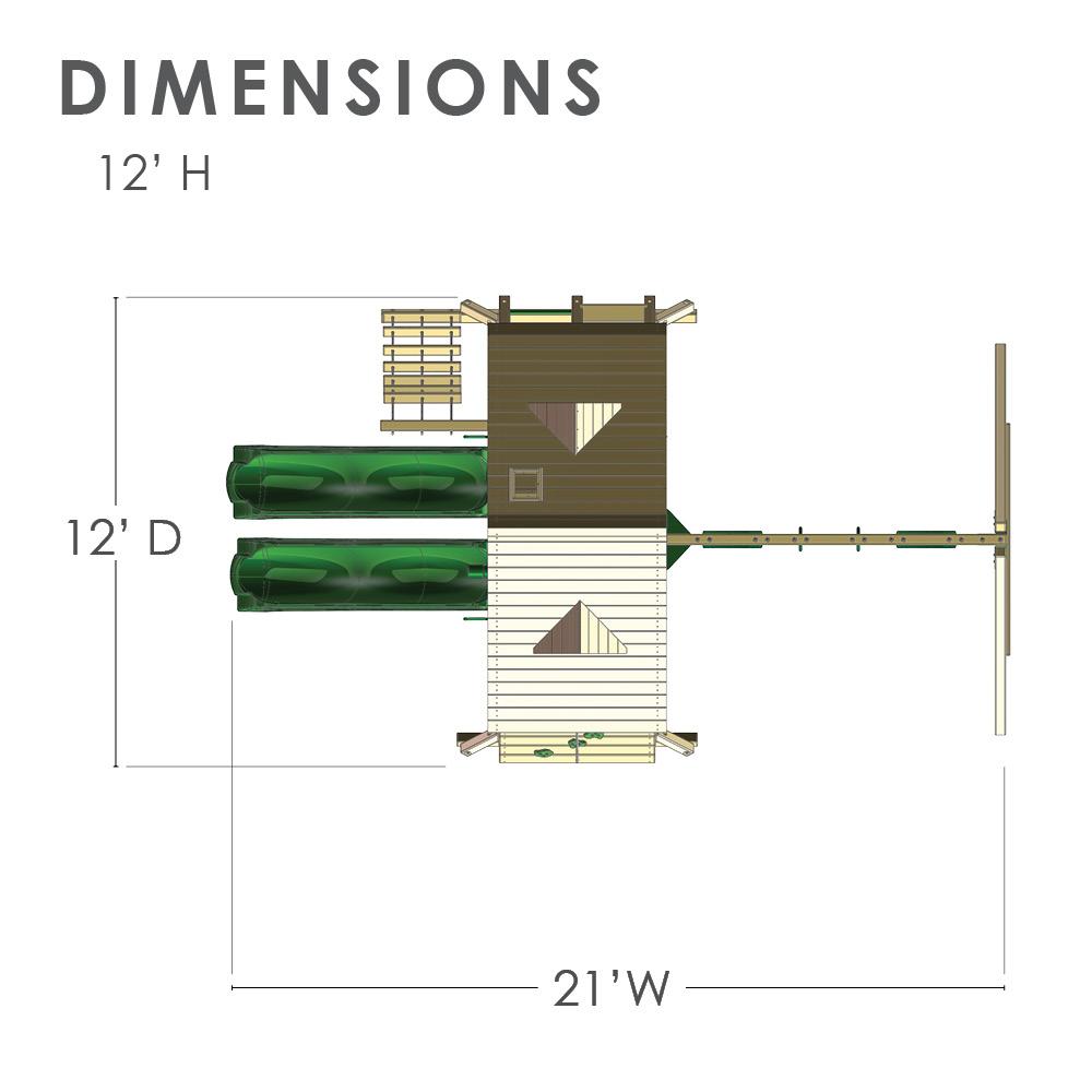 Sun Palace Extreme Wooden Swing Set