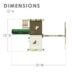 Sun Palace I Wooden Swing Set