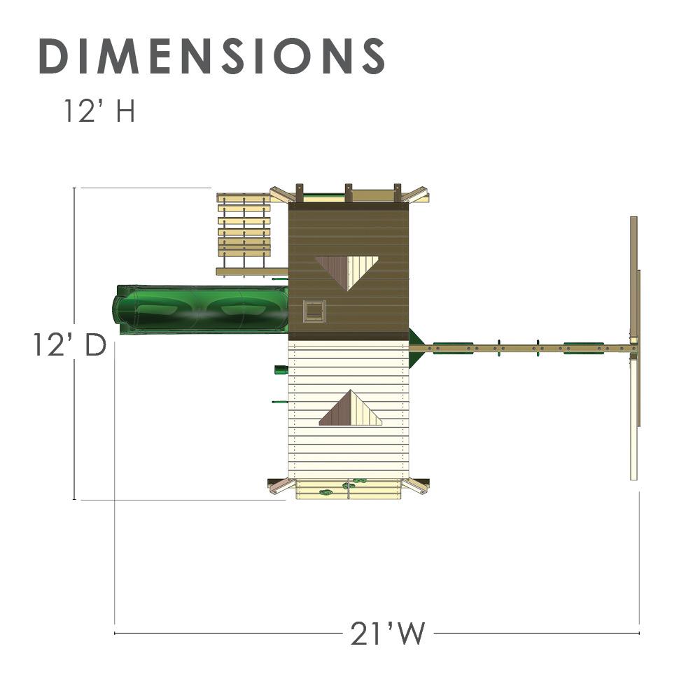 Sun Palace I Wooden Swing Set