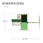 Sun Valley II Wooden Swing Set With Monkey Bars