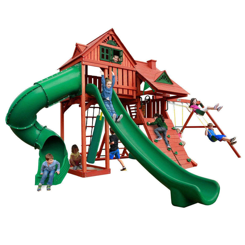 Sun Palace Deluxe Wooden Swing Set