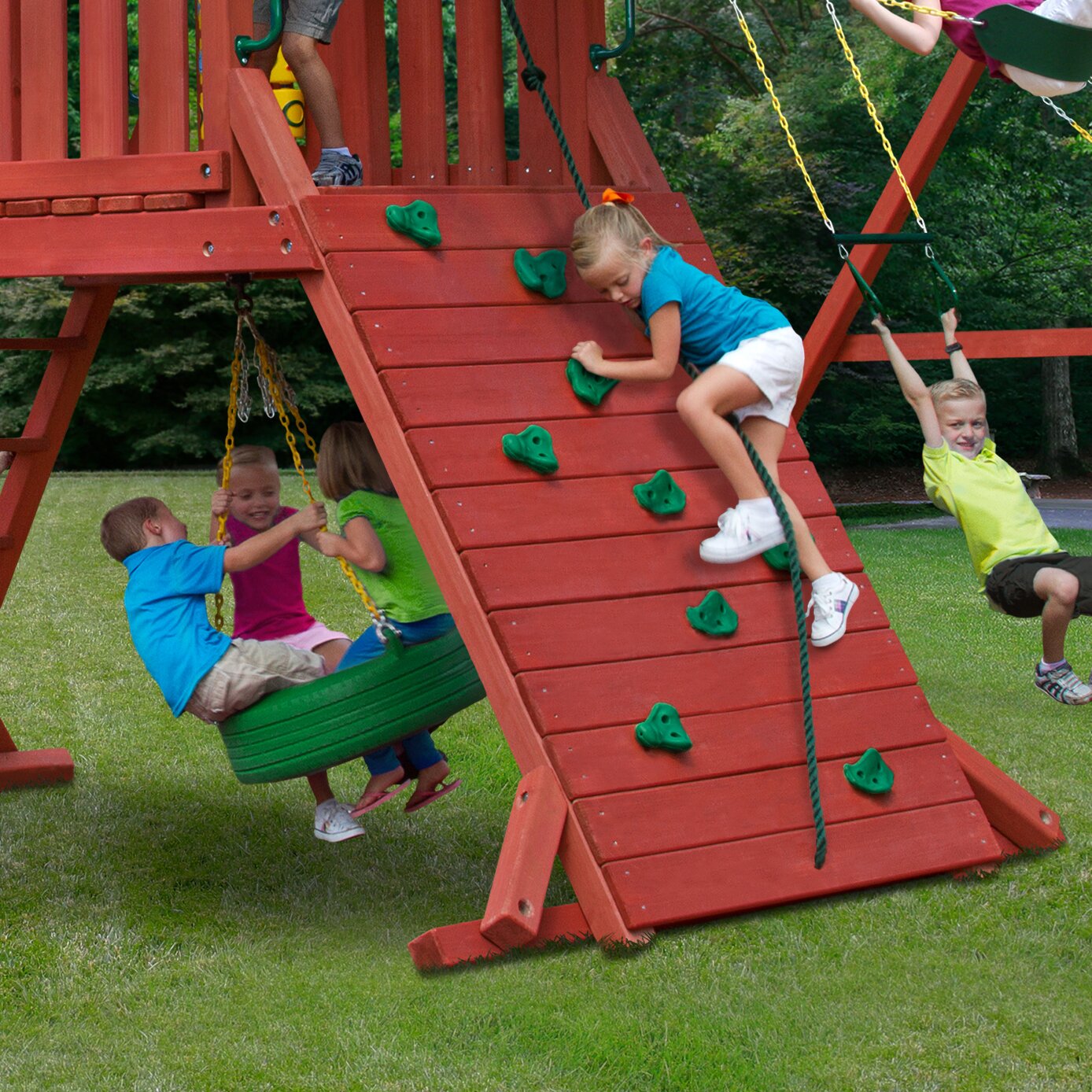 Sun Palace Extreme Wooden Swing Set