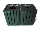 Square Recycled Plastic Recycling Trash Receptacle