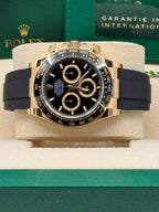 Rolex Cosmograph Daytona 40mm Yellow Gold Ceramic Bezel Black Dial Oysterflex - 126518LN - New 2025