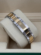 Rolex Datejust 41mm Two-Tone Yellow Gold Fluted Bezel Black Diamond Dial Oyster - 126333 - New 2025