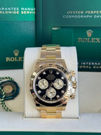 Rolex Cosmograph Daytona 40mm Yellow Gold Black Diamond Dial - 126508 - New 2025