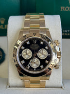 Rolex Cosmograph Daytona 40mm Yellow Gold Black Diamond Dial - 126508 - New 2025