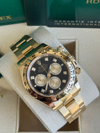 Rolex Cosmograph Daytona 40mm Yellow Gold Black Diamond Dial - 126508 - New 2025