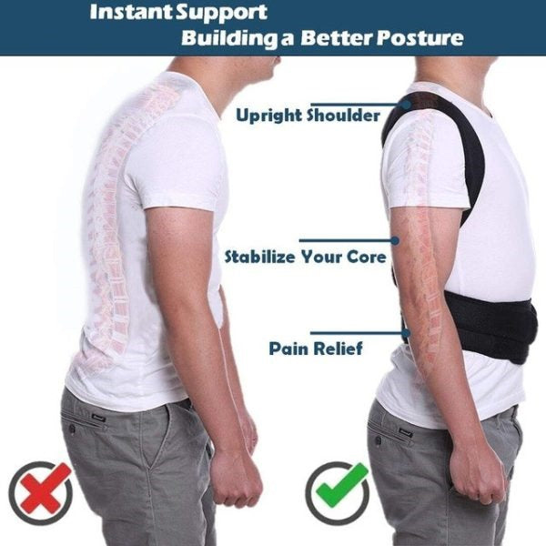 Adjustable Magnetic Back Posture Corrector – Back Brace & Lumbar Support