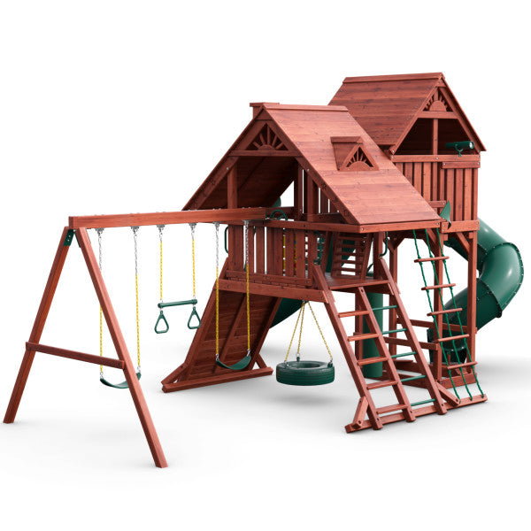 Sun Palace Deluxe Wooden Swing Set