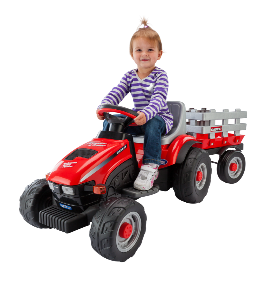 Case IH Lil Tractor And Trailer 6-Volt Ride On Vehicle