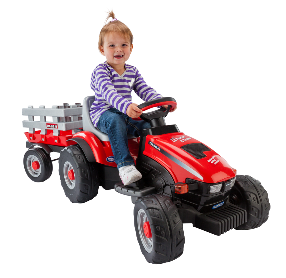 Case IH Lil Tractor And Trailer 6-Volt Ride On Vehicle