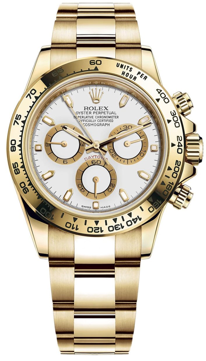 Rolex Cosmograph Daytona 40mm Yellow Gold White Dial - 126508 - New 2025