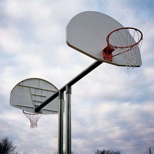 Double Basketball Goal with Aluminum Fan Backboard