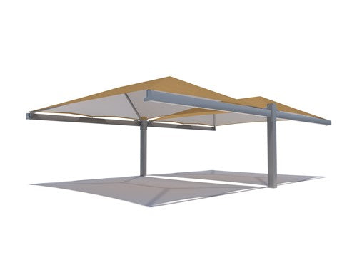 Full Cantilever Hip Roof Shade Structure