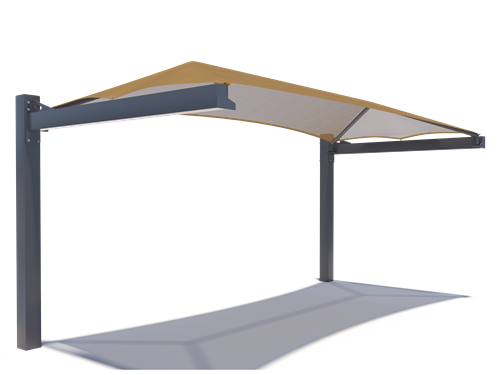 Full Cantilever Hip Roof Shade Structure